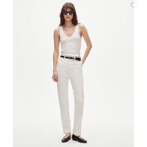 J. Crew Nipped straight jean in stretch White NWT Size 24